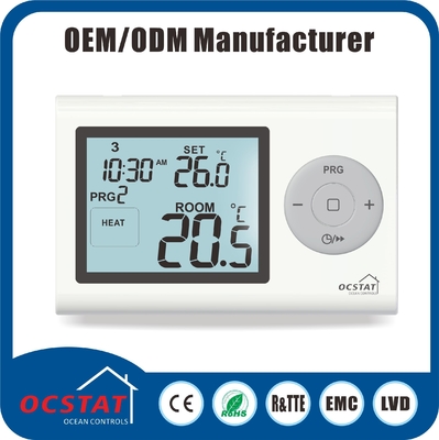 7 Day Programmable 6 Time 6 Temp Backlit S2402 Wired Room Thermostat For HVAC Systems And Floor Heating Cables