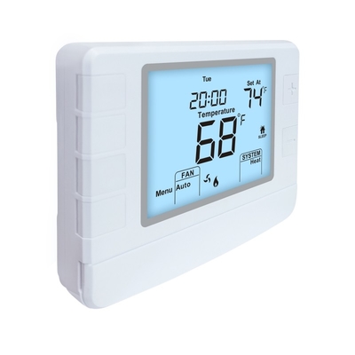 Riseem White Color Digital Heating HVAC Room 24V Home Thermostat With 5/1/1 Programmable