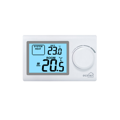 Riseem White Color Shell Digital Non Programmable Heating Room Thermostat for HVAC System