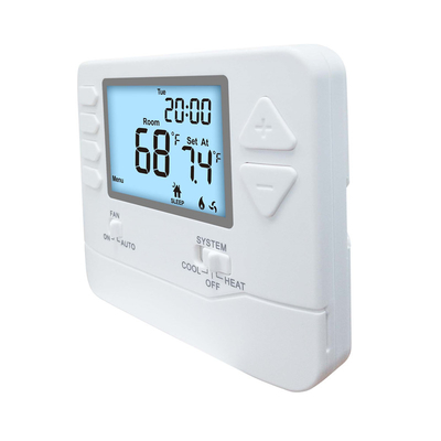 Riseem White Electric or Gas Configurable Heating Room Thermostat Menu Driven Programmable