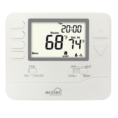 SUUWER Anti-Flammable ABS PC 7 Day Programmable Heat Pump Thermostat for HVAC System