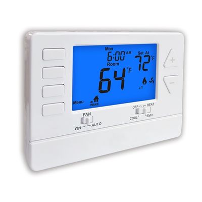 Riseem Convenient 7 Day Programmable Thermostat Fan Operation Mode ON for Conventional Or Heat Pump Save on Energy Costs