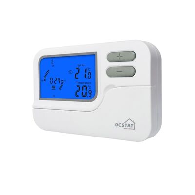NTC Sensor Type Digital 7 Day Room Thermostats Featuring Blue Backlight Color Suitable for Energy Heating Systems in Office Buildings