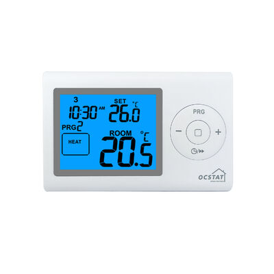White Automatic Reset 230V Heating and Cooling Thermostat 868MHZ Durable Temperature Regulation Device Suitable for HVAC and Industrial Equipment