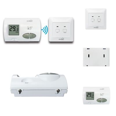 Wireless Simple Thermostat RF Non-programmable Heating Room Thermostat Including Receiver 230VAC 50HZ Designed for Climate Control in Large Facilities