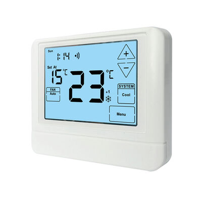 Power supply 18 30 VAC NEC Class II 7 Day Programmable WIFI TUYA Home Thermostat Featuring Fan Operation Mode ON and Anti Flammable ABS PC for HVAC Performance