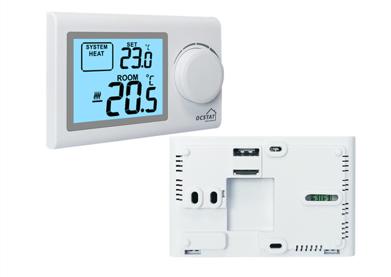Riseem White Color Shell Digital Non Programmable Heating Room Thermostat for HVAC System