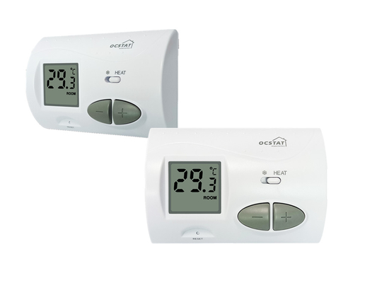 Riseem Green Backlight RF Electric  Room Simple Thermostat For Heating 2*AA Size Battery