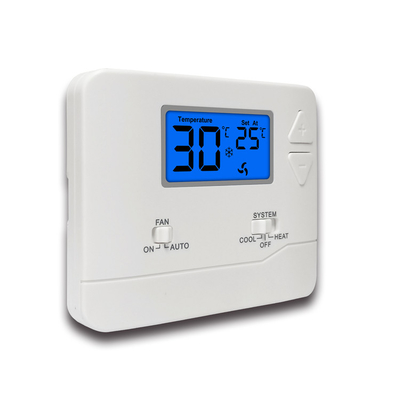 Riseem White LCD Display Digital Room Non-programmable Thermostat For HVAC Systems