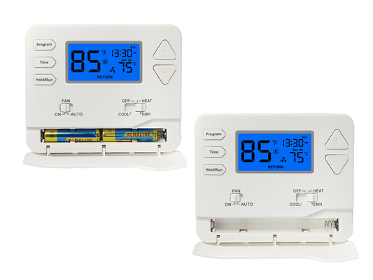 FCC 2 Heat / 1 Cool ABS Programmable Digital Room Heat Pump Riseem Thermostat HVAC