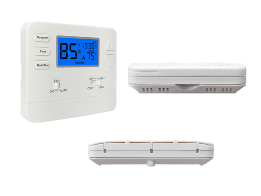 FCC 2 Heat / 1 Cool ABS Programmable Digital Room Heat Pump Riseem Thermostat HVAC