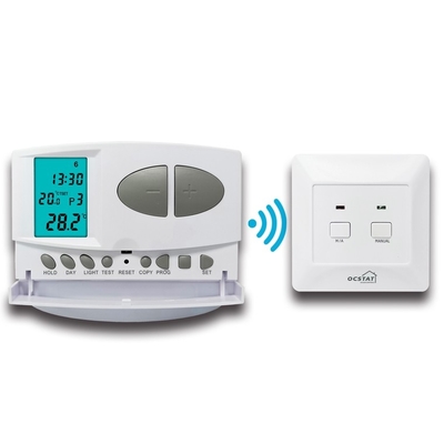 Riseem Weekly Programmable ABS RF Room Wireless RF Thermostat For Underfloor Heating
