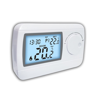 Riseem 230V ABS Wireless Gas Boiler Room Thermostat NTC Sensor For Floor Heating