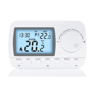 Riseem 230V ABS Wireless Gas Boiler Room Thermostat NTC Sensor For Floor Heating