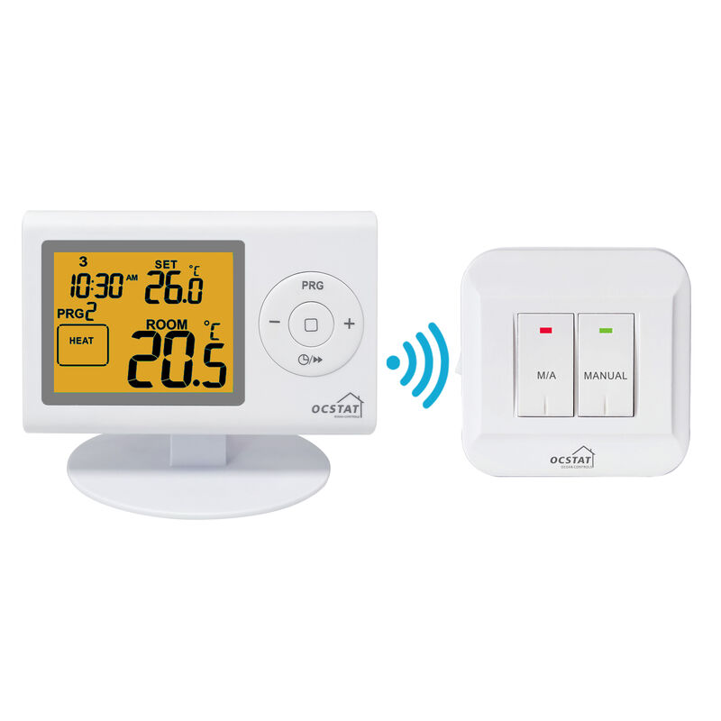 868Mhz Works With Most Heating Systems 230V RF Room Thermostat Power 230V Wireless Thermostat for Wireless Temperature Control