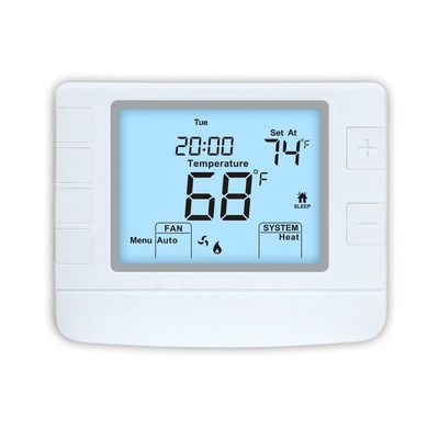 एकल चरण प्रोग्रामेबल 2 हीटिंग और 1 कूलिंग 24V LCD डिस्प्ले डिजिटल रूम थर्मोस्टैट एयर कंडीशनिंग सिस्टम