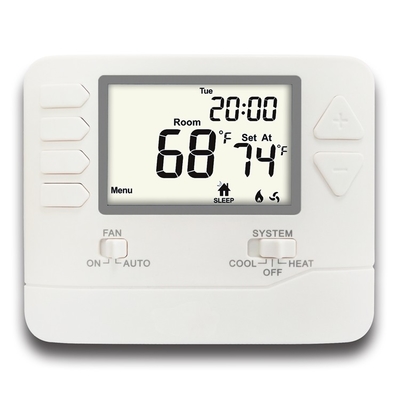 Riseem 2 हीट / 2 कूल 24V HVAC हीटिंग और शीतलन प्रणाली के लिए प्रोग्राम रूम थर्मोस्टेट