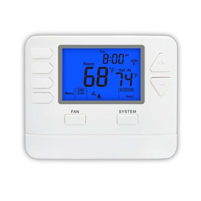 Riseem 2H/2C Heat Pump 7 Day Programmable Thermostat with Physical Dimensions 4.72