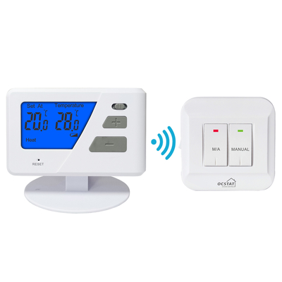 Riseem 868MHZ RF गैर-प्रोग्राम करने योग्य हीटिंग रूम गैस बॉयलर के लिए वायरलेस थर्मोस्टेट