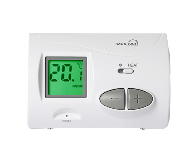 Riseem 868mhz 230V बॉयलर हीटिंग रूम थर्मोस्टेट के लिए तल के नीचे बड़े बटन