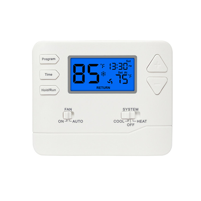 उदय 1 गर्मी / 1 ठंडा 1°C सटीकता 24V प्रोग्राम करने योग्य एचवीएसी थर्मोस्टेट