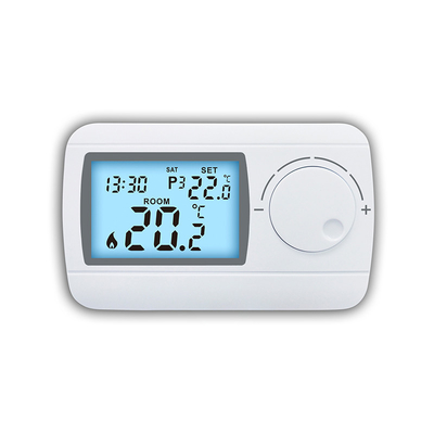 कमरे के लिए 230VAC डिजिटल प्रोग्राम करने योग्य HVAC थर्मोस्टेट