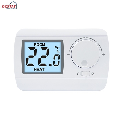 Riseem 230V एलसीडी एबीएस एचवीएसी प्रणाली घरेलू गैस बॉयलर के लिए थर्मोस्टेट 1 डिग्री सटीकता